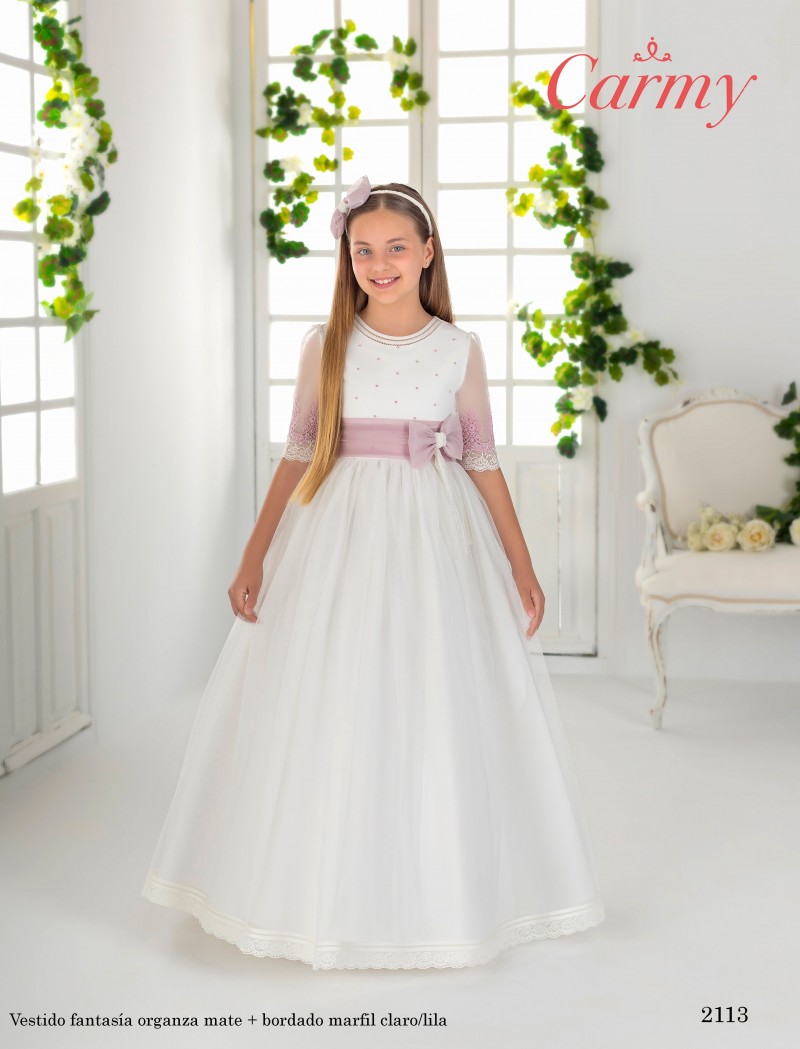 Carmy - Style 2113 Romantic Organza Spanish Communion Dress