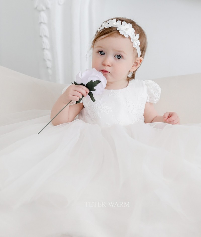 Teter Warm Long Christening Gown - Style B91. Showstopper!