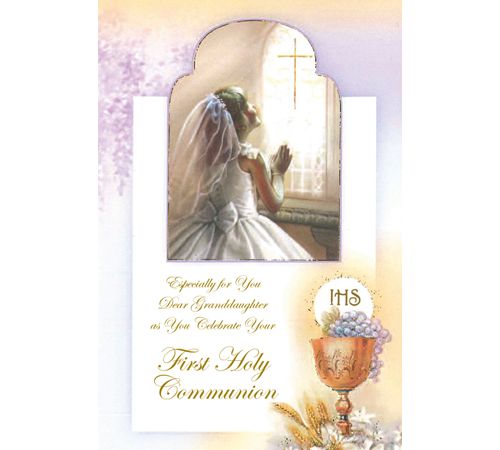 First Holy Communion Card - Granddaughter - C27322.