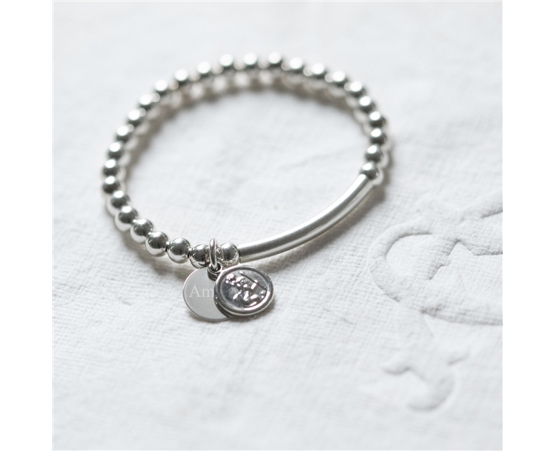 Christening bracelet solid silver Baby bangle with oak leaf charm in silver  and gold, child's bracelet, childrens jewellery, gold and silver - Handmade  Jewellery UK Odissa