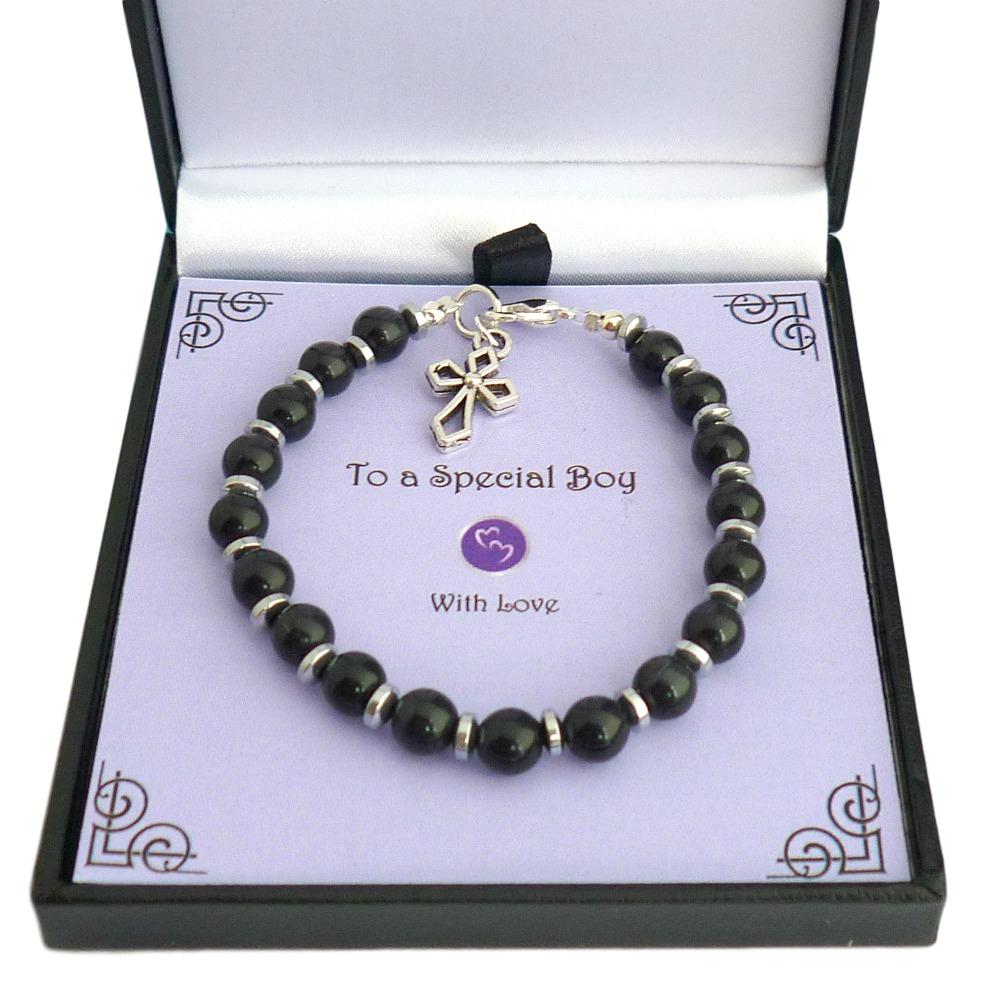 boys communion bracelet