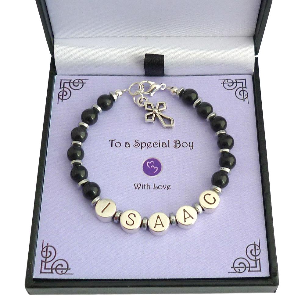 boys communion bracelet