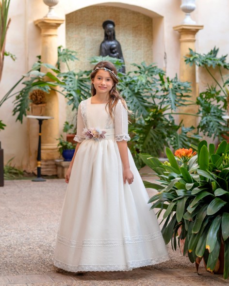 Princess White Flower Bespoke Holy Communion Dresses For Girls Floor Length  Vestidos De Comunion From Weddingplanning, $88.14 | DHgate.Com